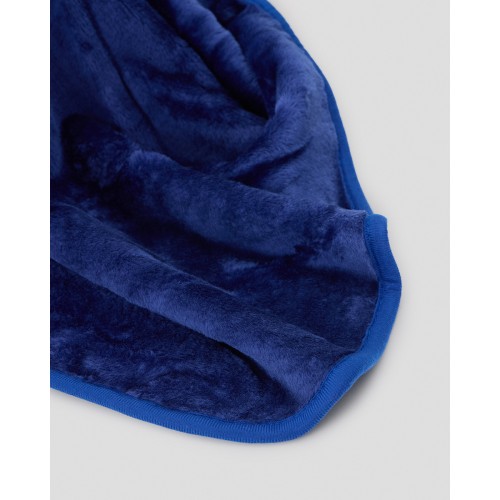 Βελουτέ Μονόχρωμη Κουβέρτα Voras Μονή (160x220cm) Μπλε Navy