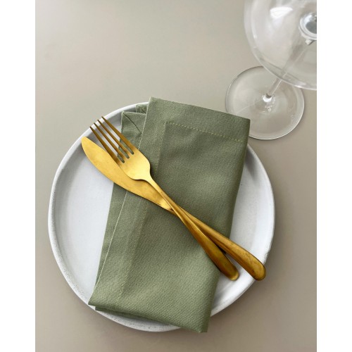 Λαδί Πετσέτα Φαγητού Γαλλική Γωνία Dona 42x42cm 42x42cm Λαδί