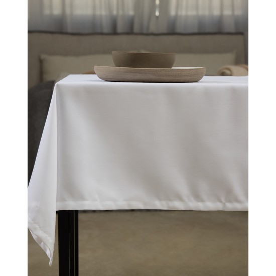 Μονόχρωμο Τραπεζομάντηλο Super Soft Julien σε 6 Αποχρώσεις 6 ατόμων Άσπρο