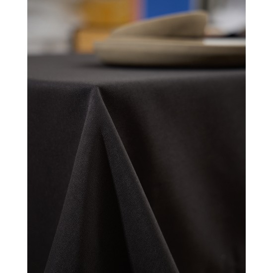 Μονόχρωμο Τραπεζομάντηλο Super Soft Julien σε 6 Αποχρώσεις 6 ατόμων Μαύρο