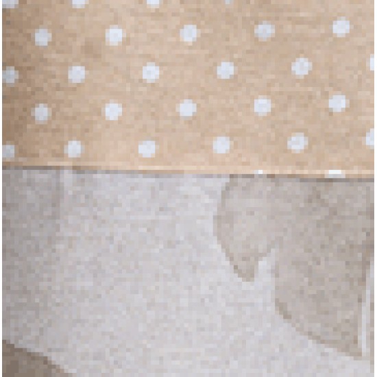 Εμπριμέ Ποδιά Μέσης με Πουά Τσέπη Monstera Μέσης (55x68cm)