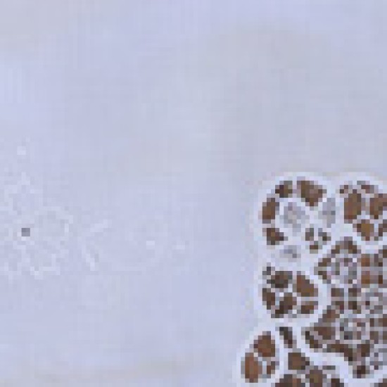 Βαμβακερό Λευκό Πετσετάκι με Δαντέλα Κηπούρ 40x40cm 40x40cm Άσπρο