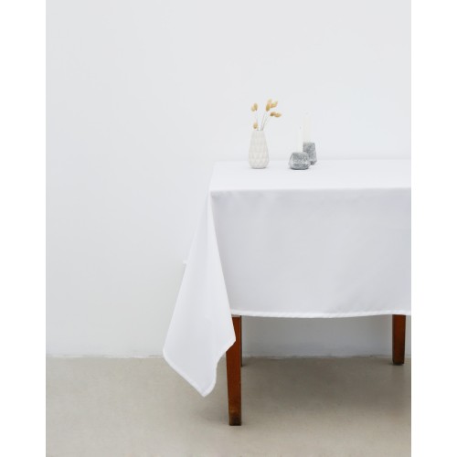 Μονόχρωμο Τραπεζομάντηλο Monaco σε 14 Αποχρώσεις. 4 ατόμων | 125x125cm Άσπρο