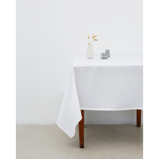 Μονόχρωμο Τραπεζομάντηλο Monaco σε 14 Αποχρώσεις. 4 ατόμων | 125x125cm Άσπρο