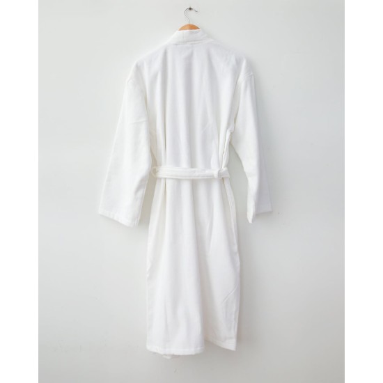 Μονόχρωμο Βαμβακερό Βελουτέ Μπουρνούζι L/XL Berlin Large | XLarge Άσπρο