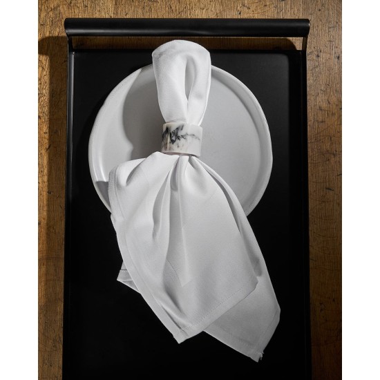 Βαμβακερή Πετσέτα Φαγητού Gourmet Plain 45x45cm 45x45cm Άσπρο