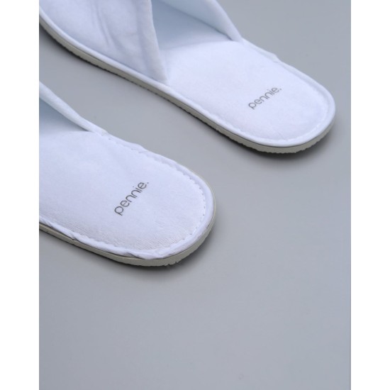 Χειμερινές Κλειστές Λευκές Βελουτέ Παντόφλες με Κορδόνι Lana σε 3 Μεγέθη Kids Άσπρο