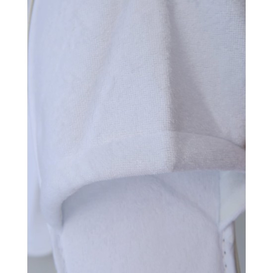 Χειμερινές Κλειστές Λευκές Βελουτέ Παντόφλες με Κορδόνι Lana σε 3 Μεγέθη Kids Άσπρο