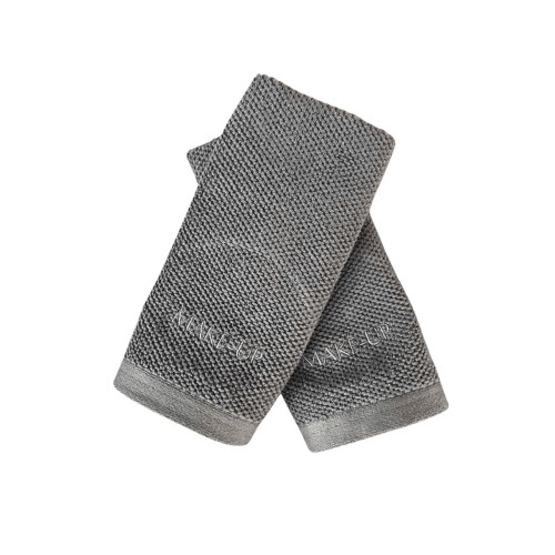 Βαμβακερή Vat Δίκλωνη Πετσέτα με Κέντημα Make-Up Sorra 600gsm Χειρός | 30x50cm Ανθρακί