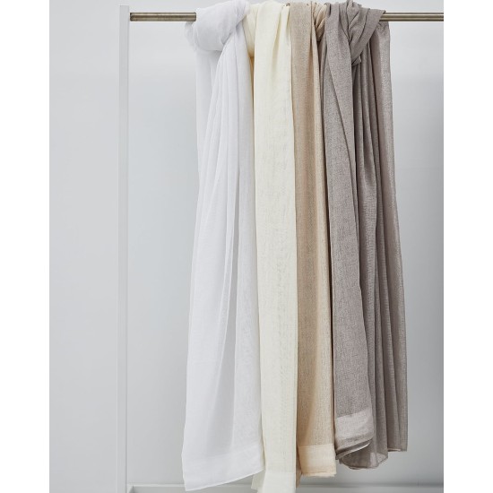 Έτοιμη Ραμμένη Κουρτίνα Γάζα Beatrix σε 6 αποχρώσεις Φαρδύ Φύλλο (240x320cm) Γκρι