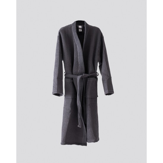 Unisex Ανθρακί Βαμβακερό Πικέ Μπουρνούζι Arena Medium Ανθρακί