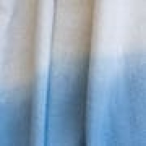 Βαμβακερό Ριχτάρι με Φάσα & Πομ Πομ Pluton Διθέσιος | 180x240cm Εκρού Μπλε