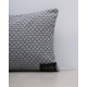 Διακοσμητική μαξιλαροθήκη San Salvador με κυψελωτό σχέδιο 35x45cm Γκρι