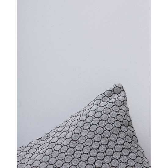 Διακοσμητική μαξιλαροθήκη San Salvador με κυψελωτό σχέδιο 35x45cm Γκρι