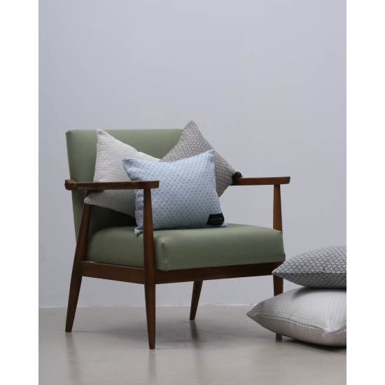 Διακοσμητική μαξιλαροθήκη San Salvador με κυψελωτό σχέδιο 35x45cm Γκρι