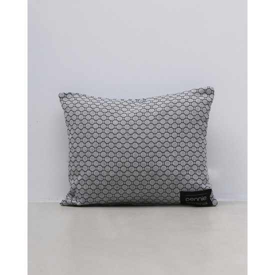 Διακοσμητική μαξιλαροθήκη San Salvador με κυψελωτό σχέδιο 35x45cm Γκρι