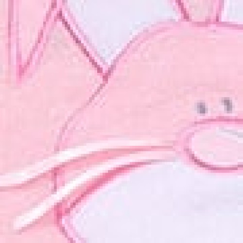 Σετ πετσετέ Rabbit με κέντημα λαγουδάκι Σετ Ροζ