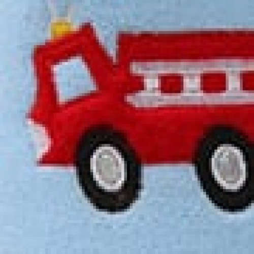 Πετσετέ θήκη μπιμπερό Fire Extinguisher με κέντημα πυροσβεστικό όχημα One Size Σιέλ