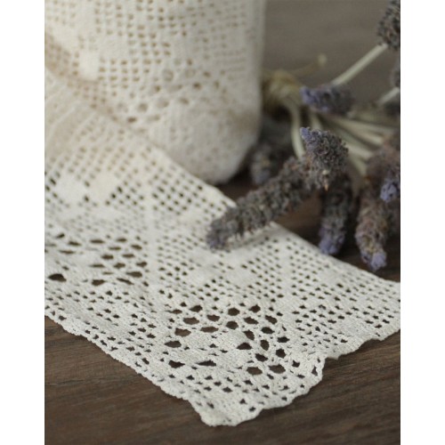 Χειροποίητη Δαντέλα Βελονάκι για DIY Δημιουργίες Daisy Bo Maison 12cm Μπεζ Χειροποίητη Δαντέλα Βελονάκι για DIY Δημιουργίες Daisy Bo Maison 12cm Μπεζ