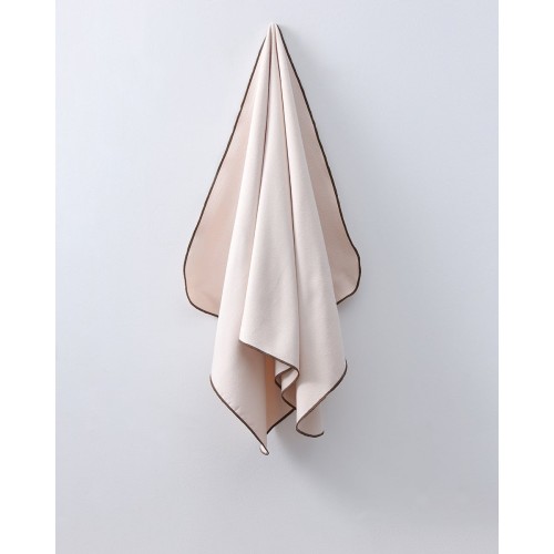 Πετσέτα μπάνιου Survivor με χρωματιστό φεστόνι Λουτρού | 80x150cm Εκρού