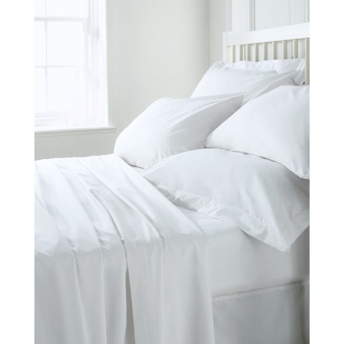 Flat σεντόνι Bungalow Super Υπέρδιπλη (236x274cm) Άσπρο