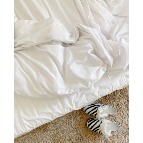 Flat σεντόνι Bungalow California King (274x274cm) Άσπρο