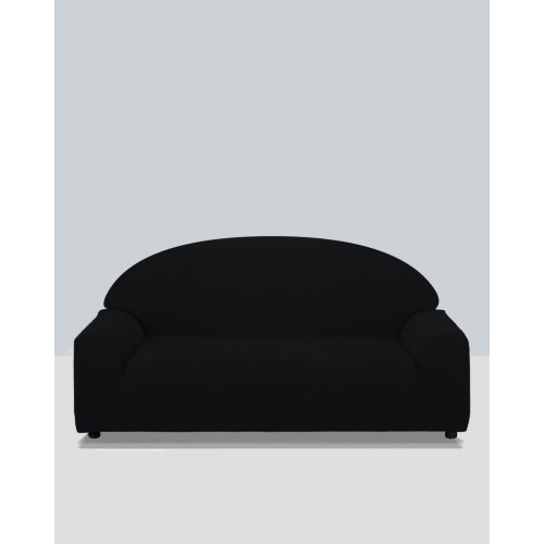 Ελαστικό κάλυμμα καναπέ Moratti με πλάτη αχιβάδα Τετραθέσιος Μαύρο