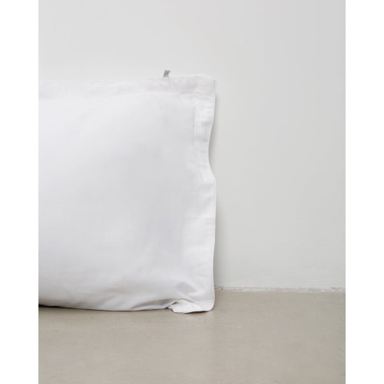 Ξενοδοχειακή Βαμβακερή Μαξιλαροθήκη Oxford 3 Πλευρές Με Ρέλι Denise 50x70 5cm Άσπρο