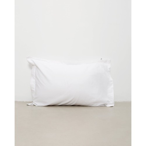 Ξενοδοχειακή Βαμβακερή Μαξιλαροθήκη Oxford 3 Πλευρές Με Ρέλι Denise 50x70 5cm Άσπρο