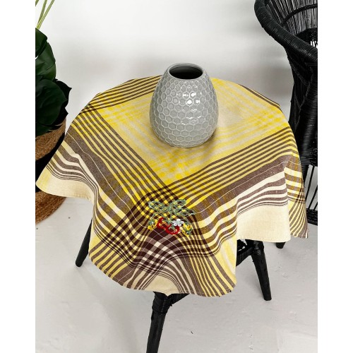 Τραπεζομάντηλο Fraoula με σχέδιο φράουλας 2 ατόμων Μπεζ