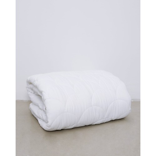 Μονόχρωμο Κουβερλί Microfiber Sandy Μονή (160x240cm) Άσπρο