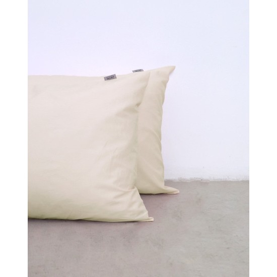 Ζεύγος Βαμβακερές Μαξιλαροθήκες Daker 50x70cm Μπεζ Ζεύγος Βαμβακερές Μαξιλαροθήκες Daker 50x70cm Μπεζ