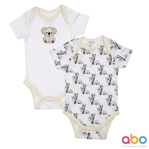 Σετ 2 κοντομάνικα κορμάκια Perry ABO