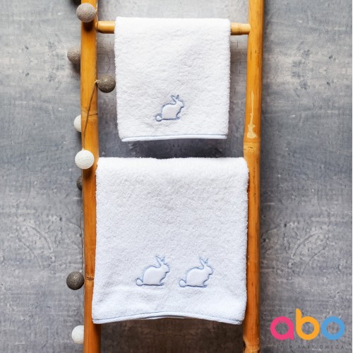 Σετ πετσέτες 2τμχ Rabbit Μπλε ABO