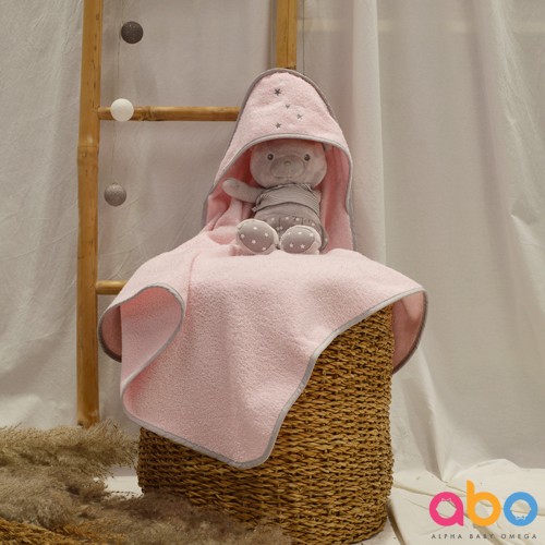 Μπουρνούζι-Κάπα Fox ροζ ABO