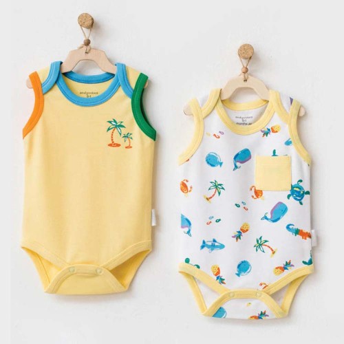 Σετ 2 αμάνικα κορμάκια Play Time