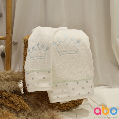 Σετ πετσέτες 2τμχ Kings crown ΑΒΟ