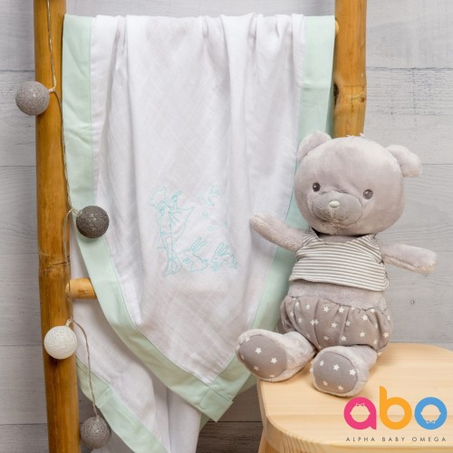 Πάνα αγκαλιάς γάζα Fairytale Μέντα  ΑΒΟ