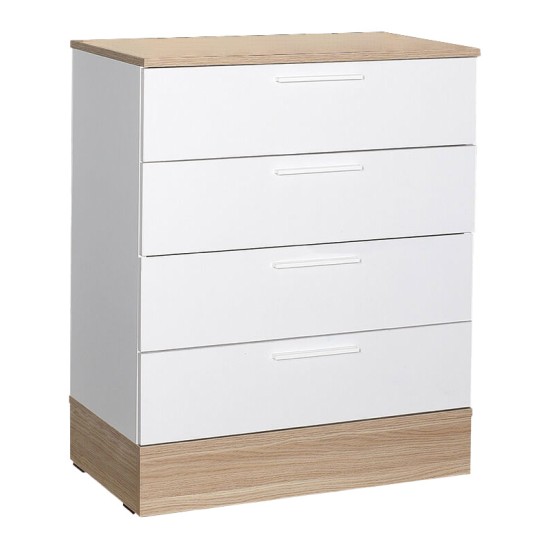 Συρταριέρα Pelita σε λευκή-oak απόχρωση 72x40x88εκ Συρταριέρα Pelita σε λευκή-oak απόχρωση 72x40x88εκ