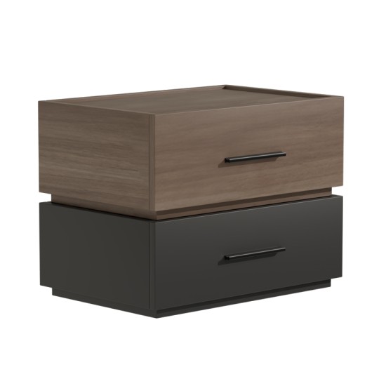 Κομοδίνο Sonlen mdf σε sonoma-ανθρακί απόχρωση 60x40x44.5εκ Κομοδίνο Sonlen mdf σε sonoma-ανθρακί απόχρωση 60x40x44.5εκ
