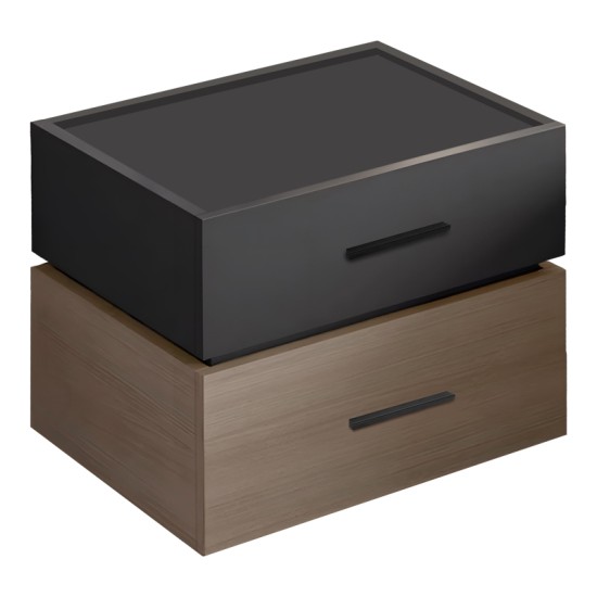 Κομοδίνο Sonlen mdf σε sonoma-ανθρακί απόχρωση 60x40x44.5εκ Κομοδίνο Sonlen mdf σε sonoma-ανθρακί απόχρωση 60x40x44.5εκ