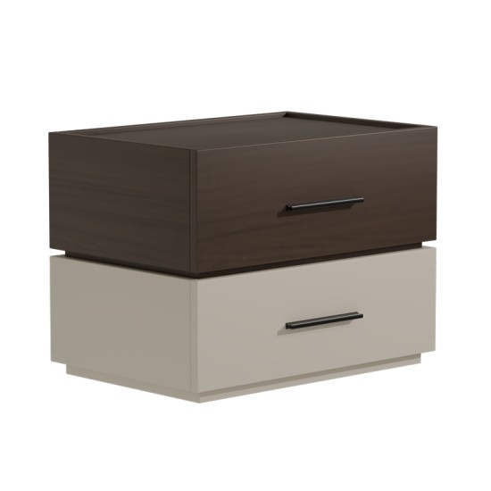 Κομοδίνο Sonlen mdf σε καρυδί-μπεζ απόχρωση 60x40x44.5εκ Κομοδίνο Sonlen mdf σε καρυδί-μπεζ απόχρωση 60x40x44.5εκ