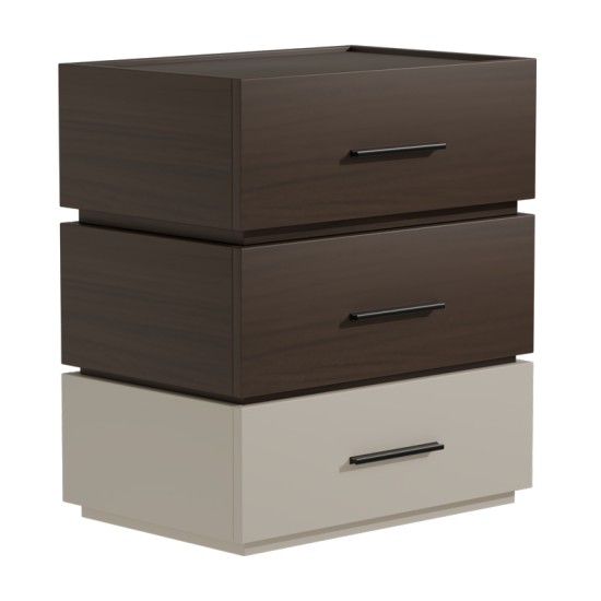 Κομοδίνο Sonlen mdf σε καρυδί-μπεζ απόχρωση 60x40x66εκ Κομοδίνο Sonlen mdf σε καρυδί-μπεζ απόχρωση 60x40x66εκ