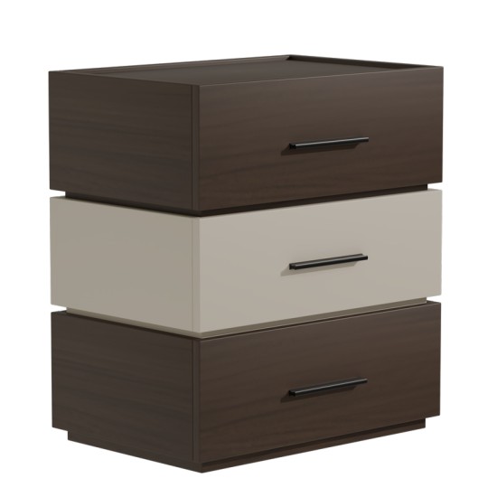 Κομοδίνο Sonlen mdf σε καρυδί-μπεζ απόχρωση 60x40x66εκ Κομοδίνο Sonlen mdf σε καρυδί-μπεζ απόχρωση 60x40x66εκ