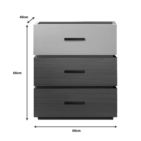 Κομοδίνο Sonlen mdf σε καρυδί-μπεζ απόχρωση 60x40x66εκ Κομοδίνο Sonlen mdf σε καρυδί-μπεζ απόχρωση 60x40x66εκ