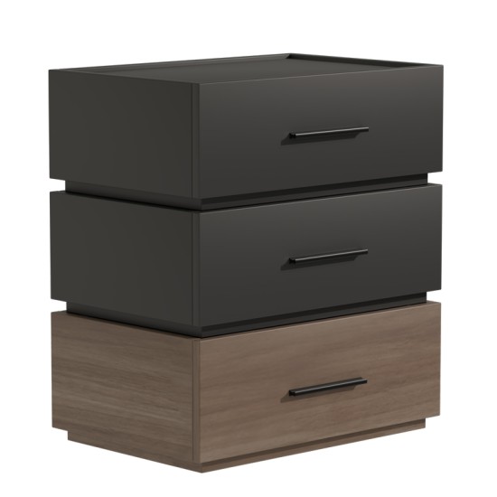 Κομοδίνο Sonlen mdf σε sonoma-ανθρακί απόχρωση 60x40x66εκ Κομοδίνο Sonlen mdf σε sonoma-ανθρακί απόχρωση 60x40x66εκ
