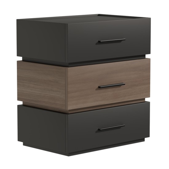 Κομοδίνο Sonlen mdf σε sonoma-ανθρακί απόχρωση 60x40x66εκ Κομοδίνο Sonlen mdf σε sonoma-ανθρακί απόχρωση 60x40x66εκ