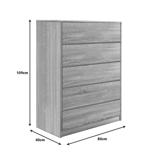Συρταριέρα Kuanger mdf σε φυσική απόχρωση 80x40x109εκ Συρταριέρα Kuanger mdf σε φυσική απόχρωση 80x40x109εκ