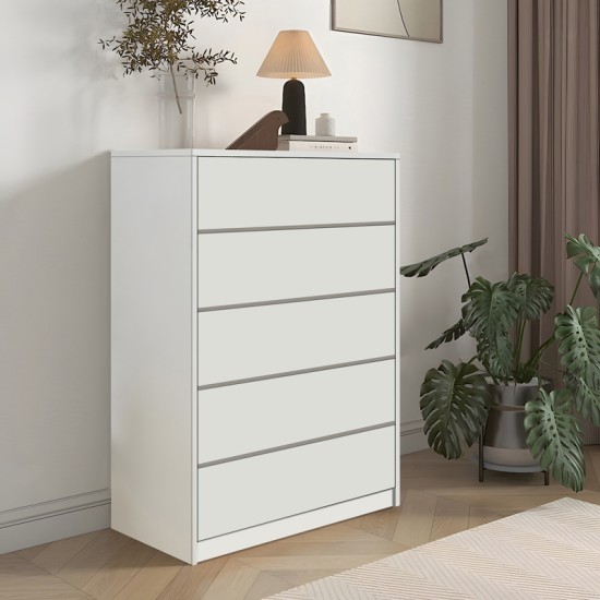 Συρταριέρα Kuanger mdf σε λευκή απόχρωση 80x40x109εκ Συρταριέρα Kuanger mdf σε λευκή απόχρωση 80x40x109εκ