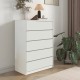 Συρταριέρα Kuanger mdf σε λευκή απόχρωση 80x40x109εκ Συρταριέρα Kuanger mdf σε λευκή απόχρωση 80x40x109εκ